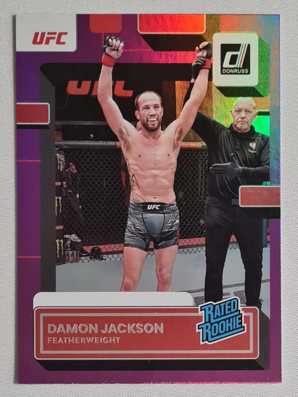 Damon Jackson - 2023 Panini Donruss UFC Fighter Purple Flood #215