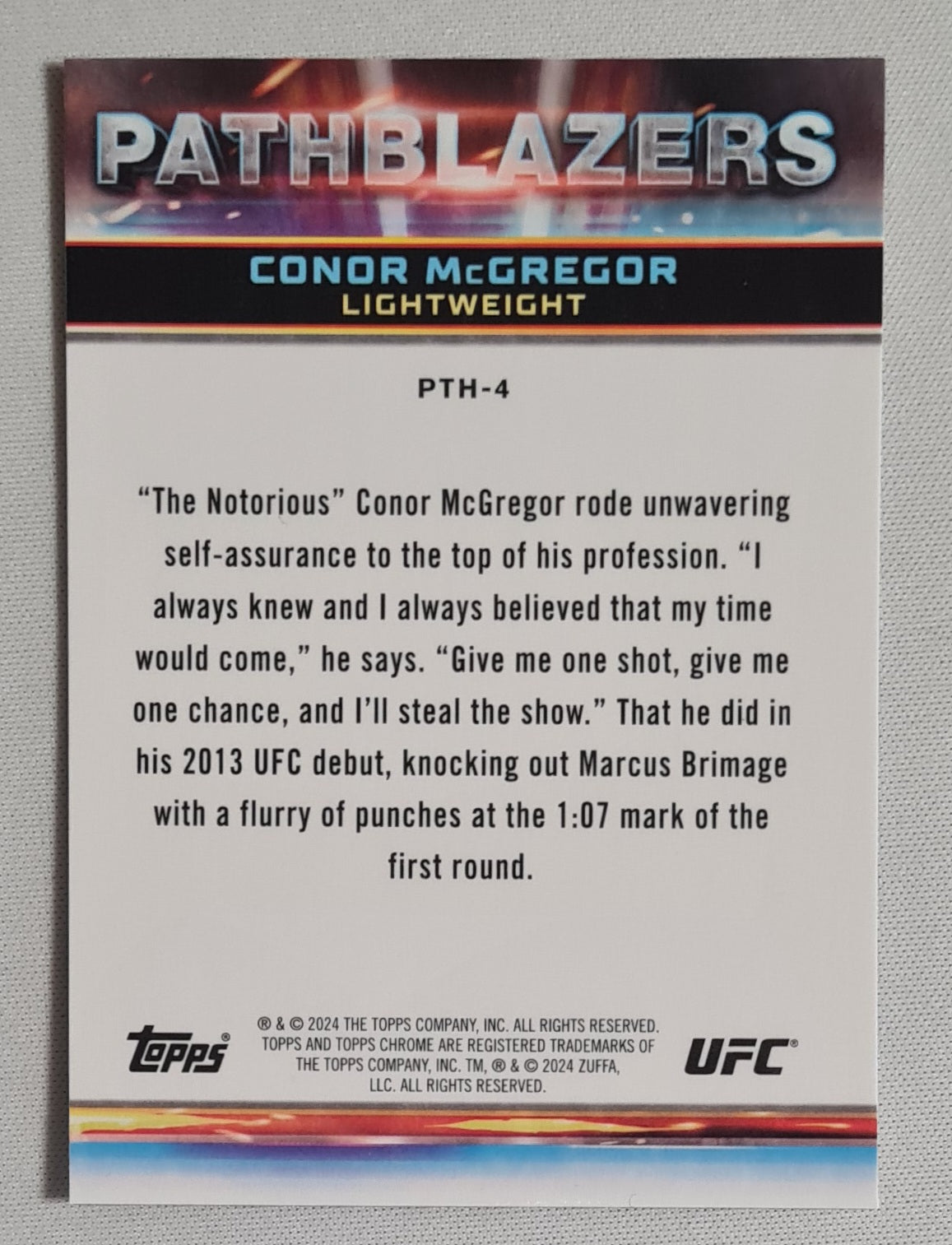 Conor McGregor - 2024 Topps Chrome Pathblazers #PTH-4