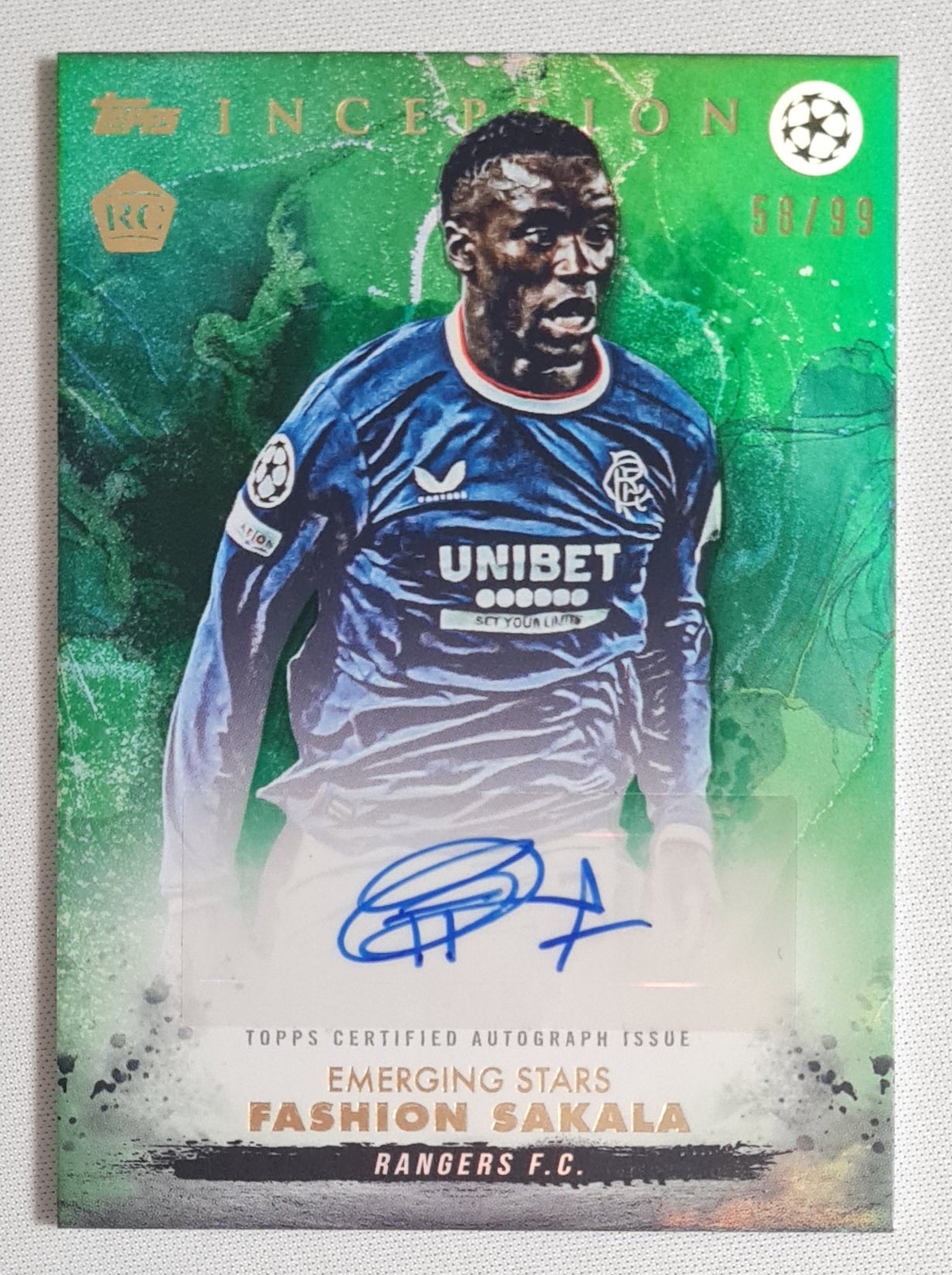 Fashion Sakala - 2023 Topps Inception Green (RC) /99 Auto