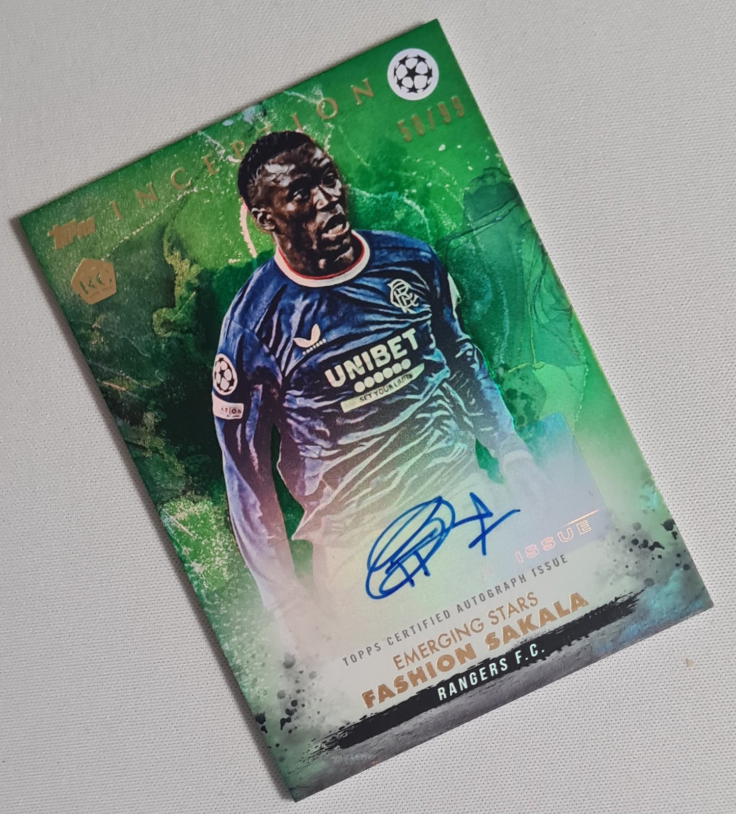 Fashion Sakala - 2023 Topps Inception Green (RC) /99 Auto