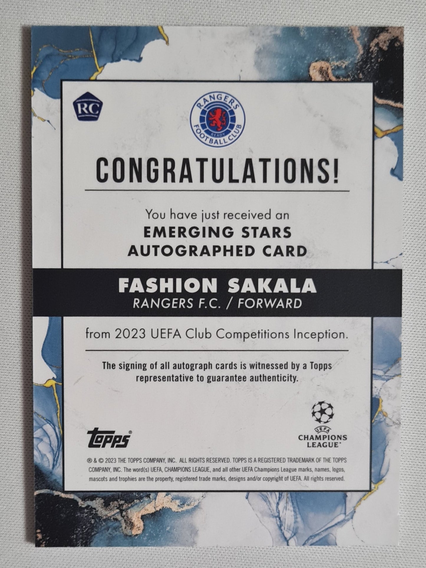 Fashion Sakala - 2023 Topps Inception Green (RC) /99 Auto