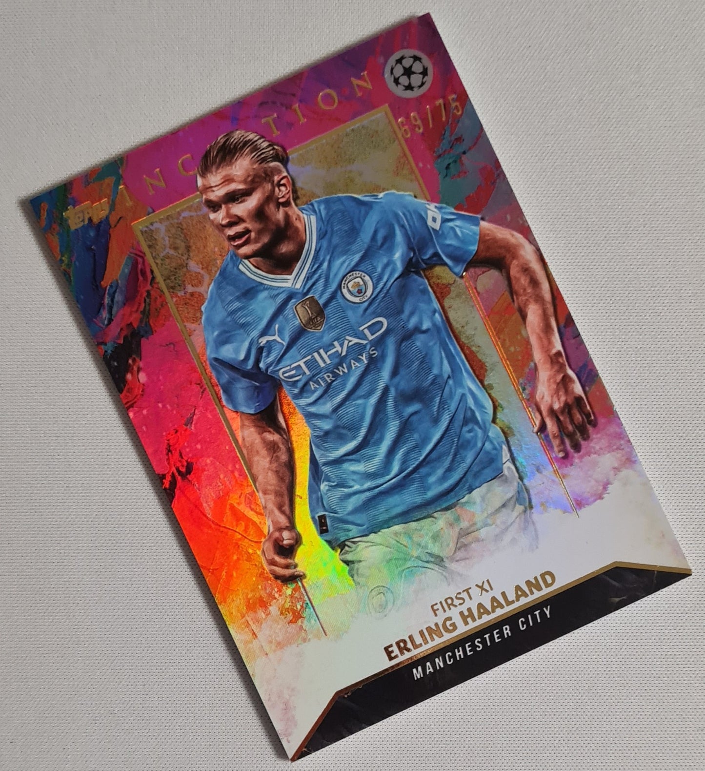 Erling Haaland - 2024 Topps Inception First XI Pink /75 #11