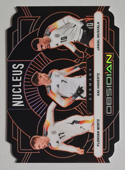 Wirtz Havertz Musiala - 2024-25 Panini Obsidian Nucleus Germany /75 #12