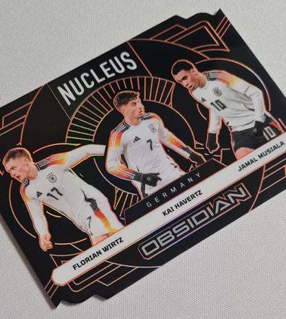 Wirtz Havertz Musiala - 2024-25 Panini Obsidian Nucleus Germany /75 #12