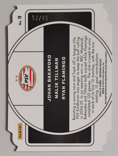 Bakayoko Tillman Flamingo - 2024-25 Panini Obsidian Nucleus PSV Eindhoven /75 #9