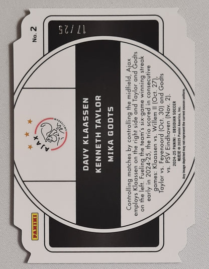Klaassen Taylor Godts - 2024-25 Panini Obsidian Nucleus Ajax Amsterdam /25 #2