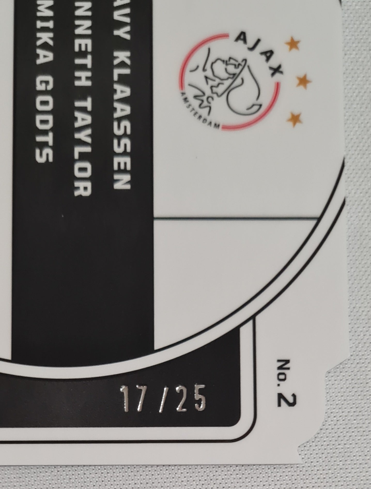 Klaassen Taylor Godts - 2024-25 Panini Obsidian Nucleus Ajax Amsterdam /25 #2