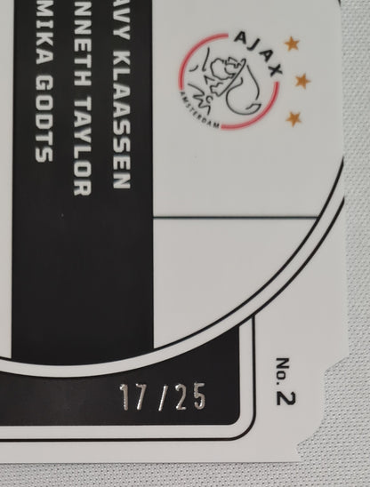 Klaassen Taylor Godts - 2024-25 Panini Obsidian Nucleus Ajax Amsterdam /25 #2