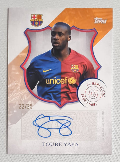 Toure Yaya - 2025 Topps FC Barcelona 125 Legacy /25 Auto #LA-YY