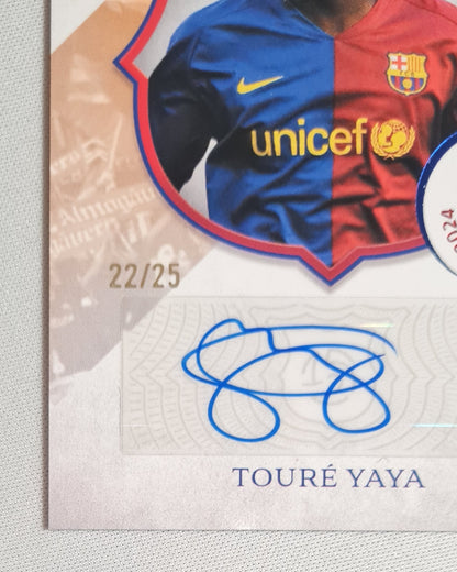 Toure Yaya - 2025 Topps FC Barcelona 125 Legacy /25 Auto #LA-YY