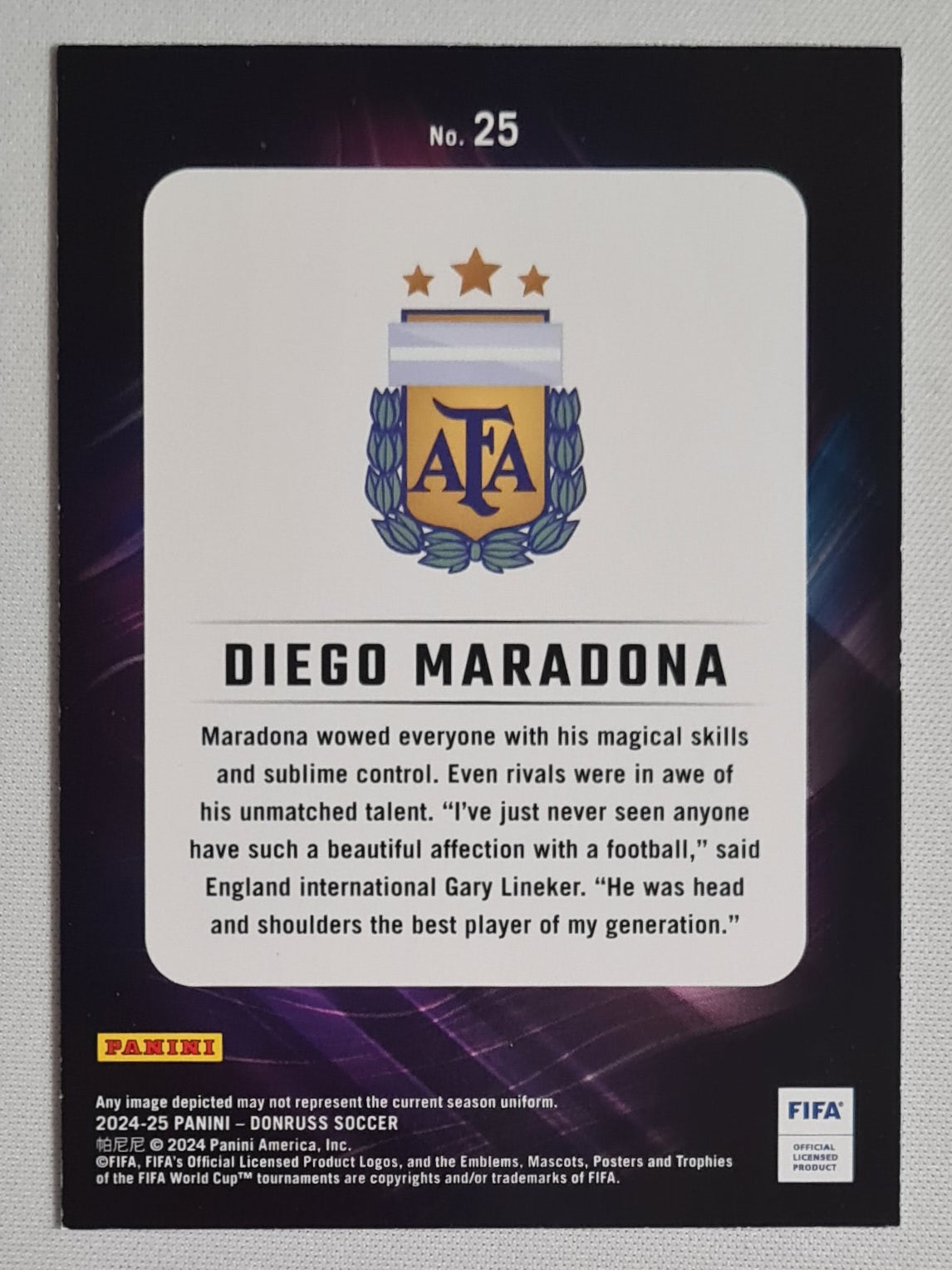 Diego Maradona - 2024-25 Panini Donruss FIFA Night Moves #25