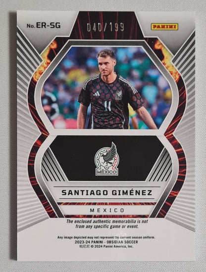 Santiago Gimenz - 2023-24 Panini Obsidian Eruption /199 Patch #ER-SG