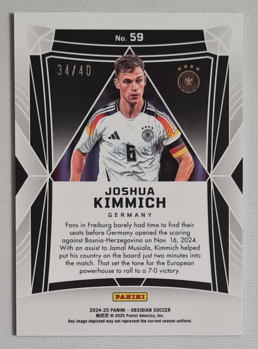 Joshua Kimmich - 2024-25 Panini Obsidian /40 #59