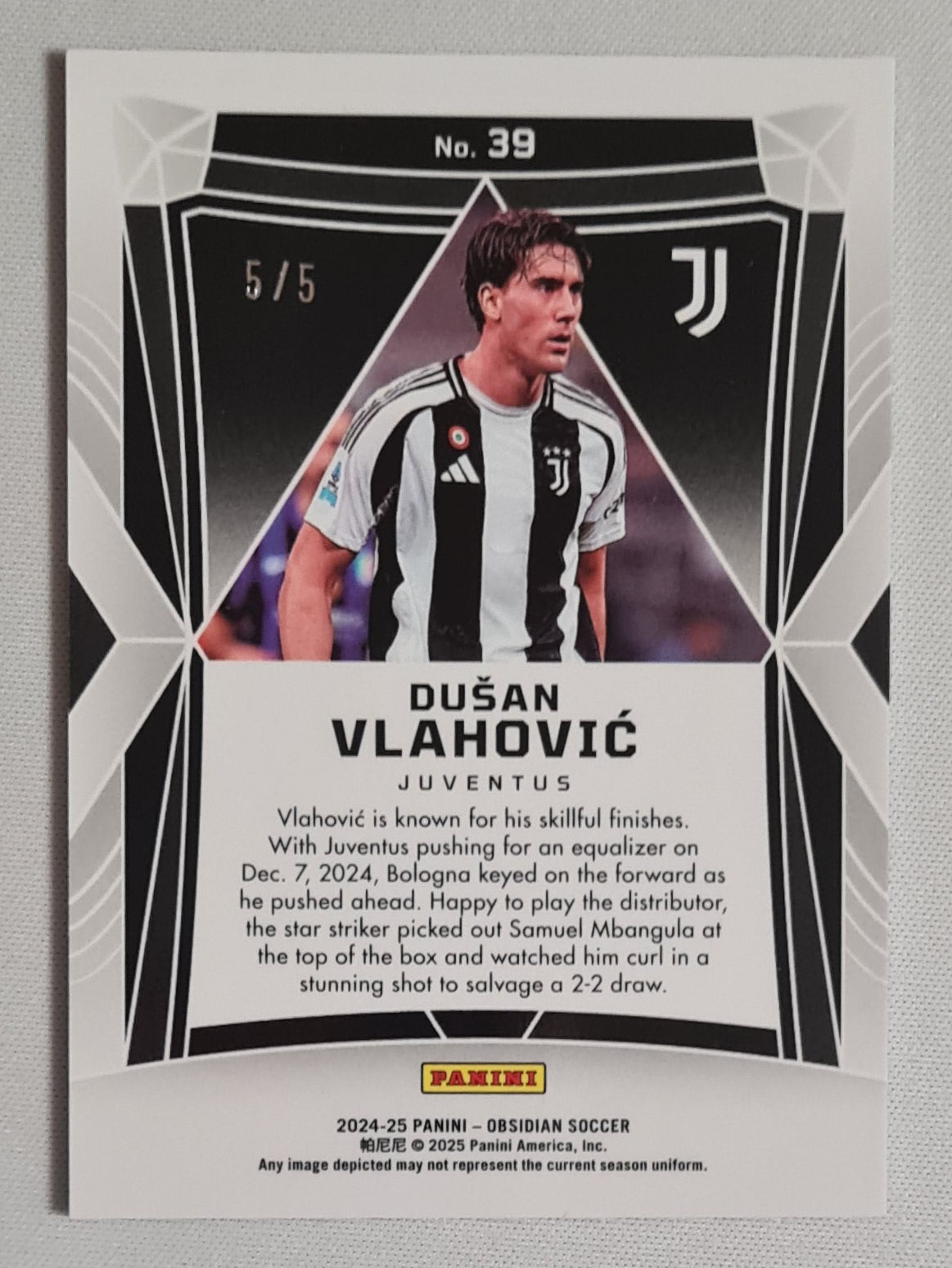 Dusan Vlahovic - 2024-25 Panini Obsidian /5 #39