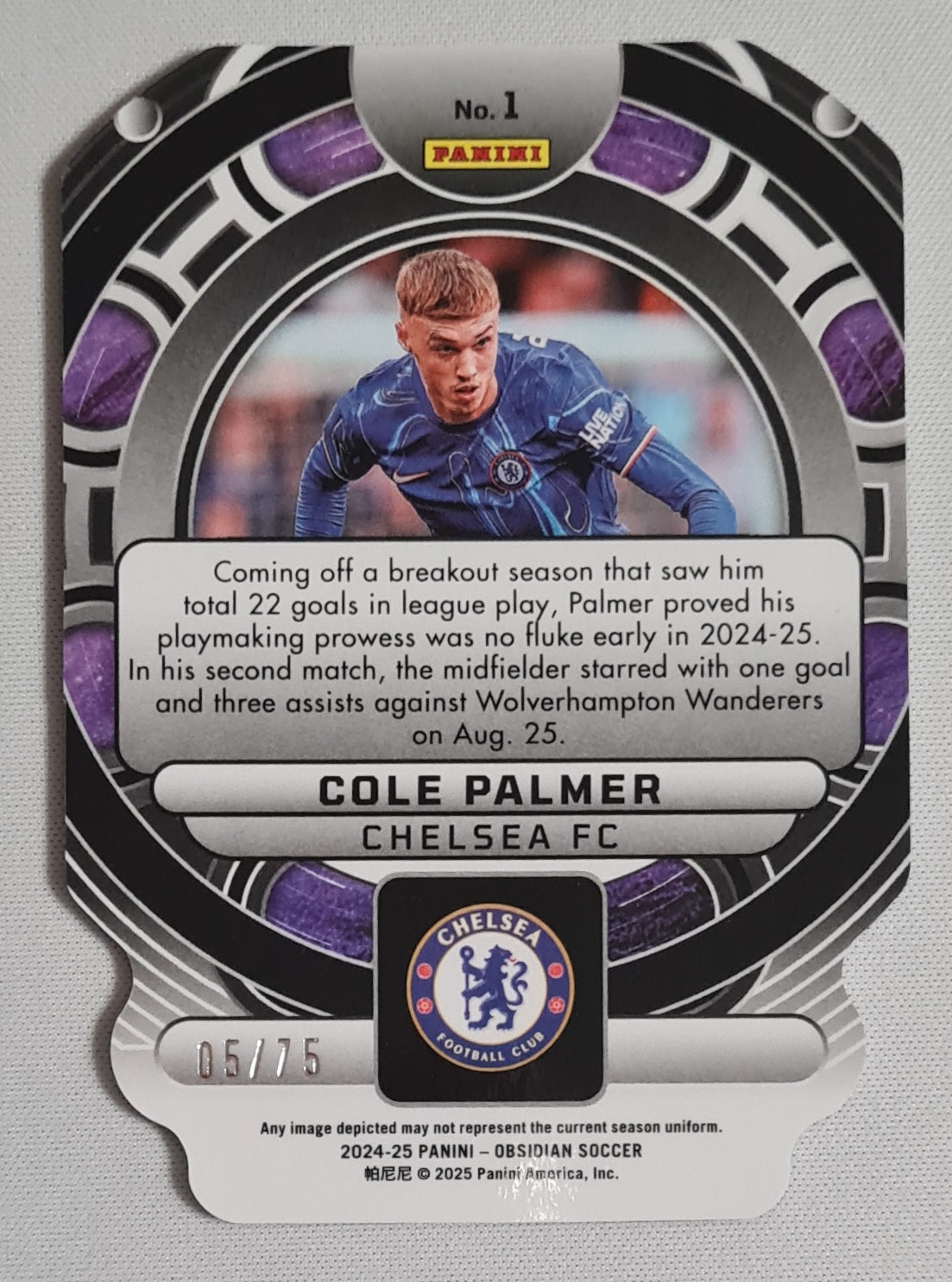 Cole Palmer - 2024-25 Panini Obsidian Orbital /75 #1