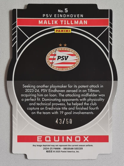 Malik Tillman - 2024-25 Panini  Equinox PSV Eindhoven/50 #5
