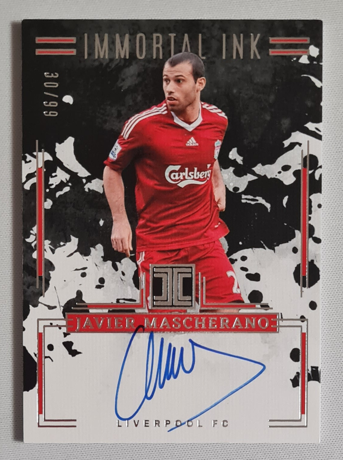 Javier Mascherano - 2024-25 Panini Impeccable Immortal Ink /99 on card Auto #IMM-JM