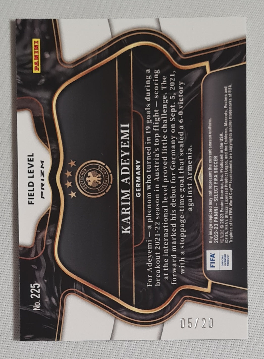 Karim Adeyemi - 2022-23 Panini Prizm Select White /20 #225