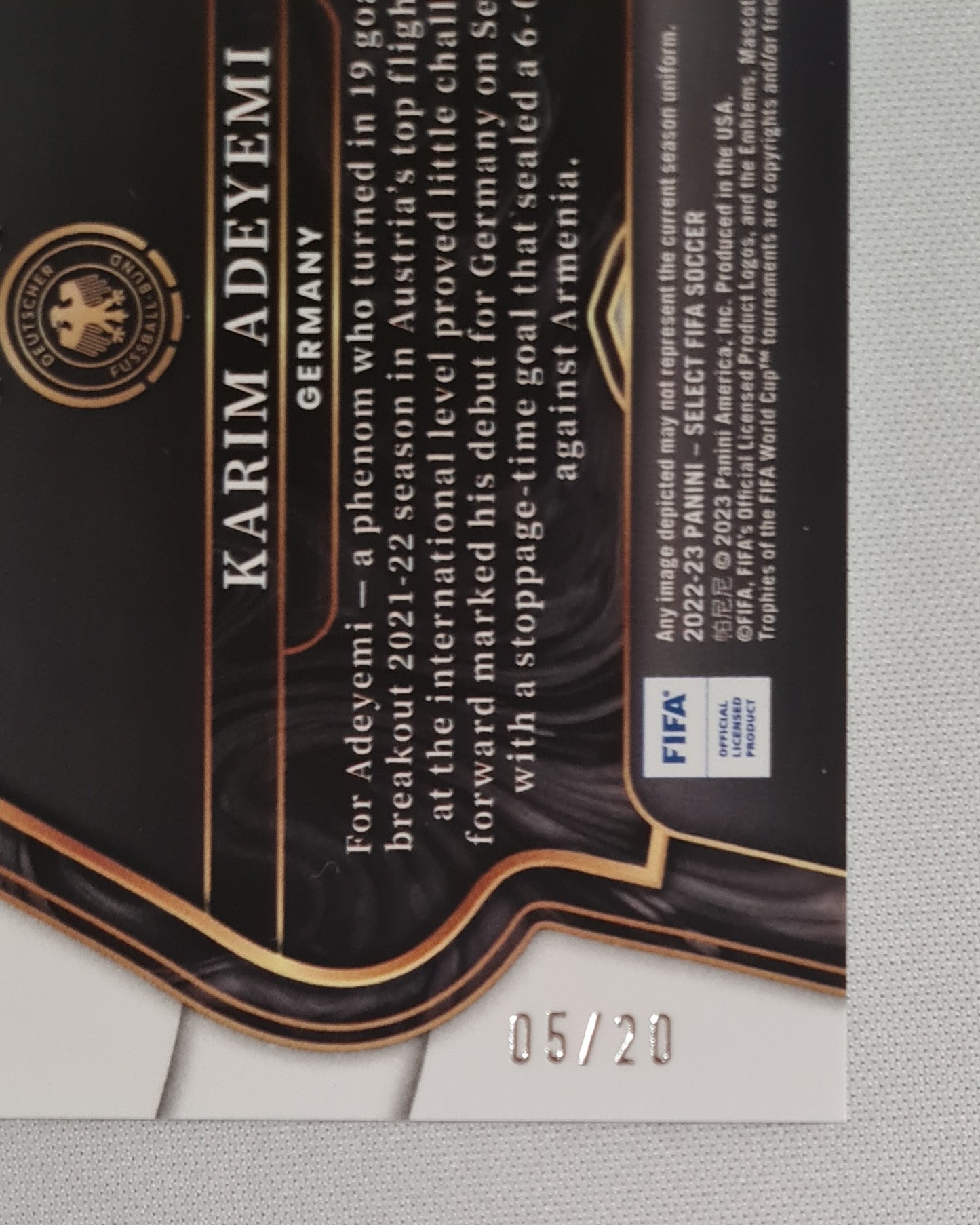 Karim Adeyemi - 2022-23 Panini Prizm Select White /20 #225