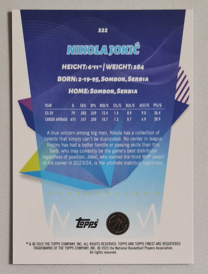 Nikola Jokic - 2025 Topps Finest /10 #222