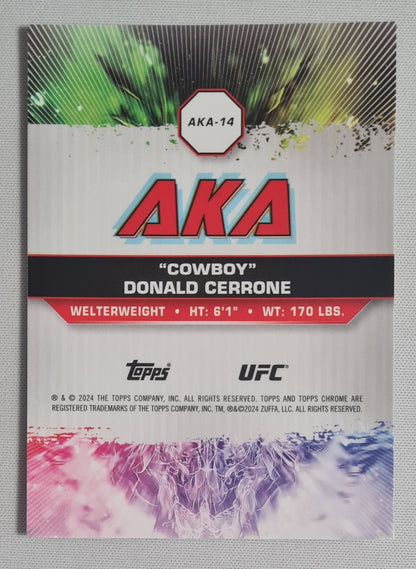 Donald Cerrone - 2024 Topps Chrome "Cowboy" UFC Fighter Welterweight #AKA-14