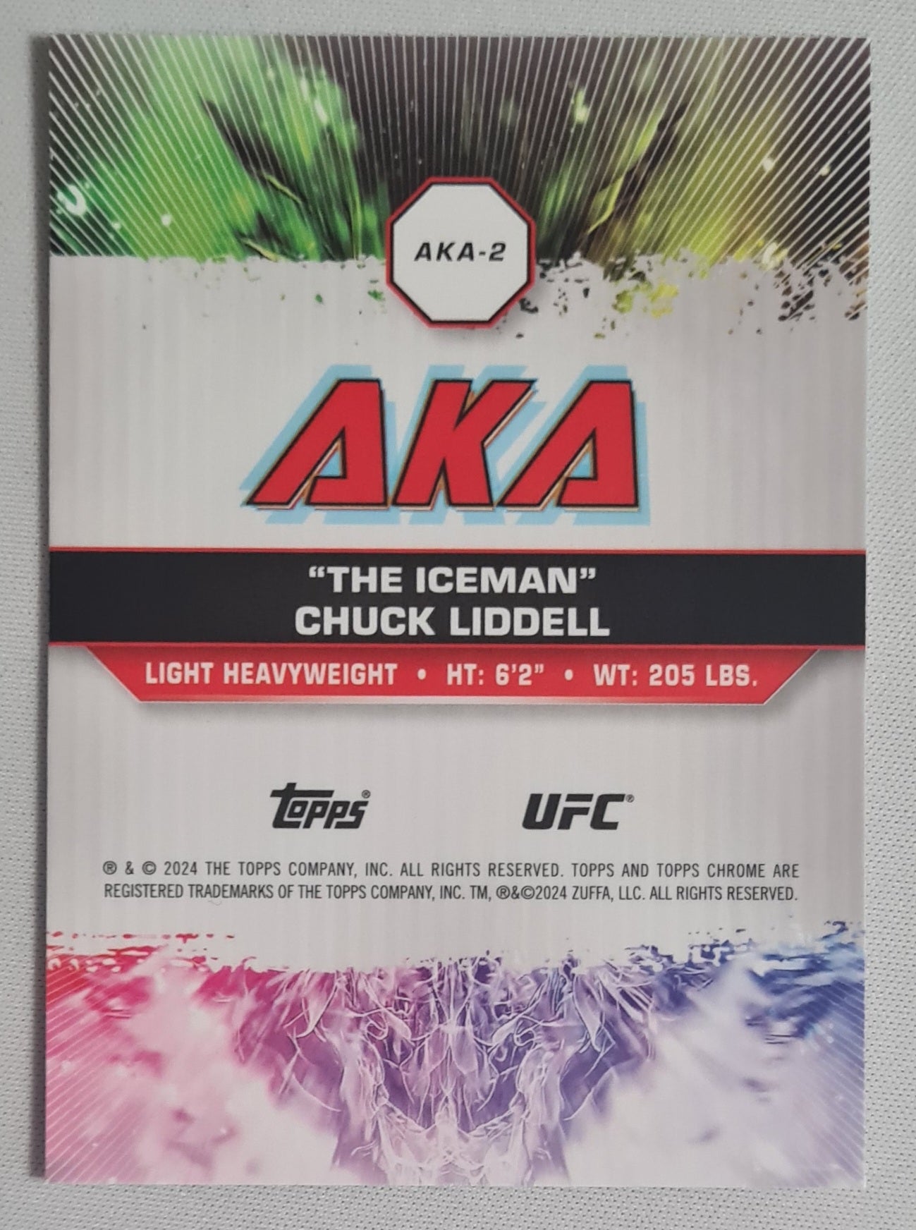 Chuck Liddell - 2024 Topps Chrome "The Iceman" UFC Fighter Light Heavyweight #AKA-2