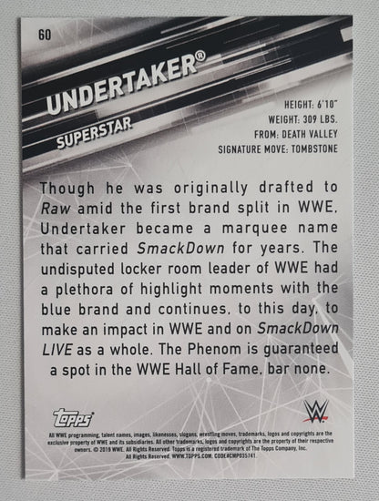 Undertaker - 2019 Topps WWE Wrestling SMACK DOWN Live Superstar #60