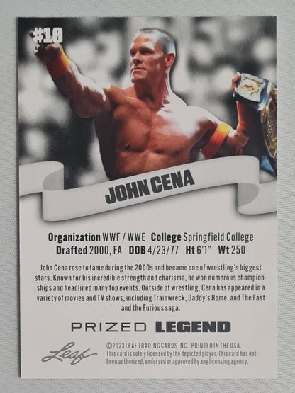 John Cena - 2023 Leaf WWE Wrestling Prized Legend #10