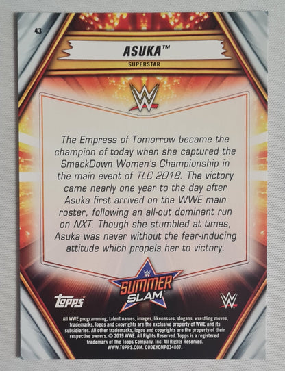 Asuka - 2019 Topps WWE Wrestling SUMMERSLAM Superstar #43