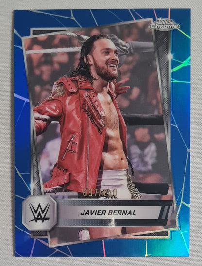 Javier Bernal - 2025 Topps Chrome WWE  NXT Wrestling #61 Blue Laser Refractor /150