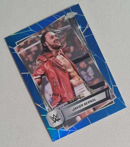 Javier Bernal - 2025 Topps Chrome WWE  NXT Wrestling #61 Blue Laser Refractor /150