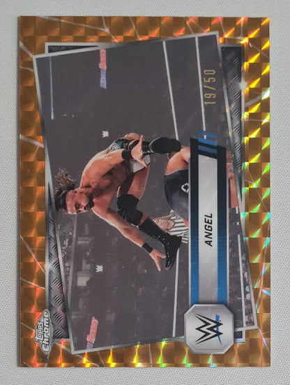 Angel - 2025 Topps Chrome WWE Wrestling SMACK DOWN #27 Gold /50