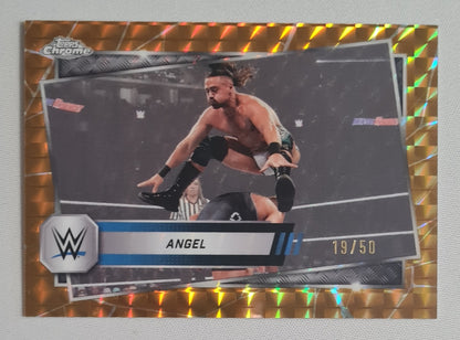 Angel - 2025 Topps Chrome WWE Wrestling SMACK DOWN #27 Gold /50