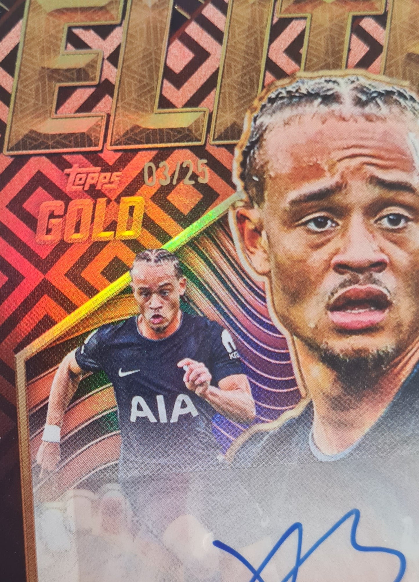 Xavi Simons - 2025 Topps Gold Premier League Tottenham Hotspur ELITE /25 /Autograph