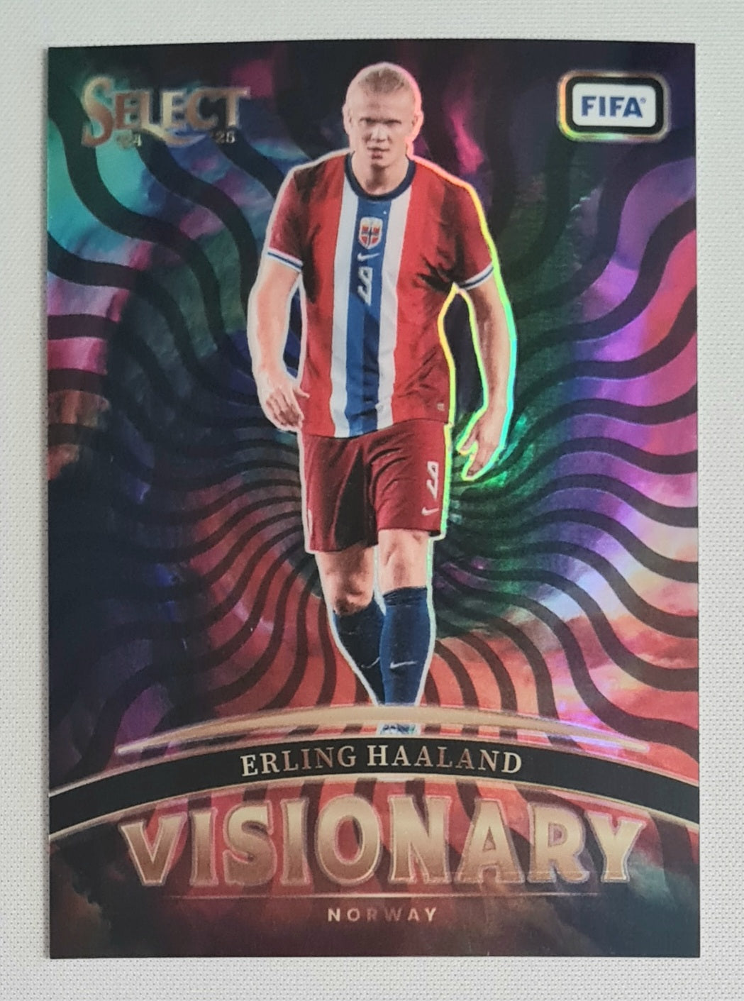 Erling Haaland - 2024/25 Panini Select FIFA Soccer Visionary National Team Norway #15 Prizm
