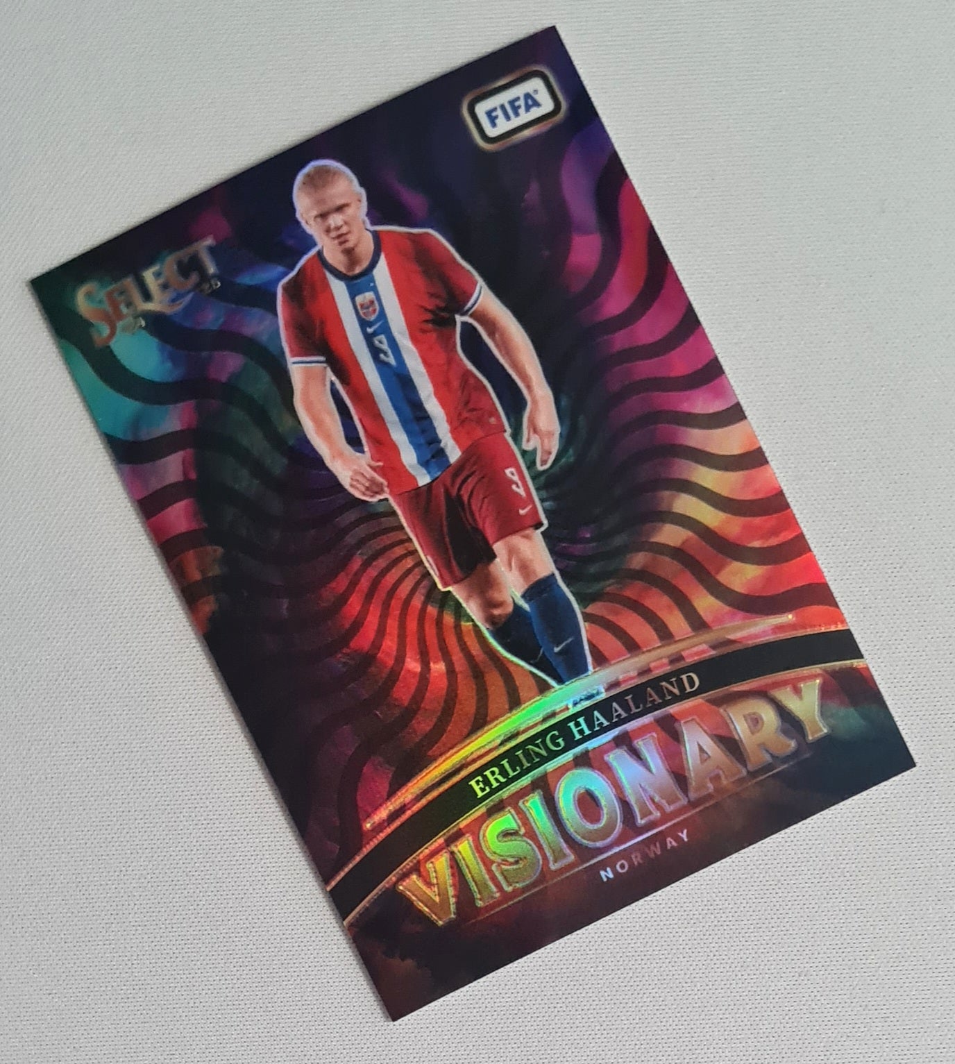 Erling Haaland - 2024/25 Panini Select FIFA Soccer Visionary National Team Norway #15 Prizm