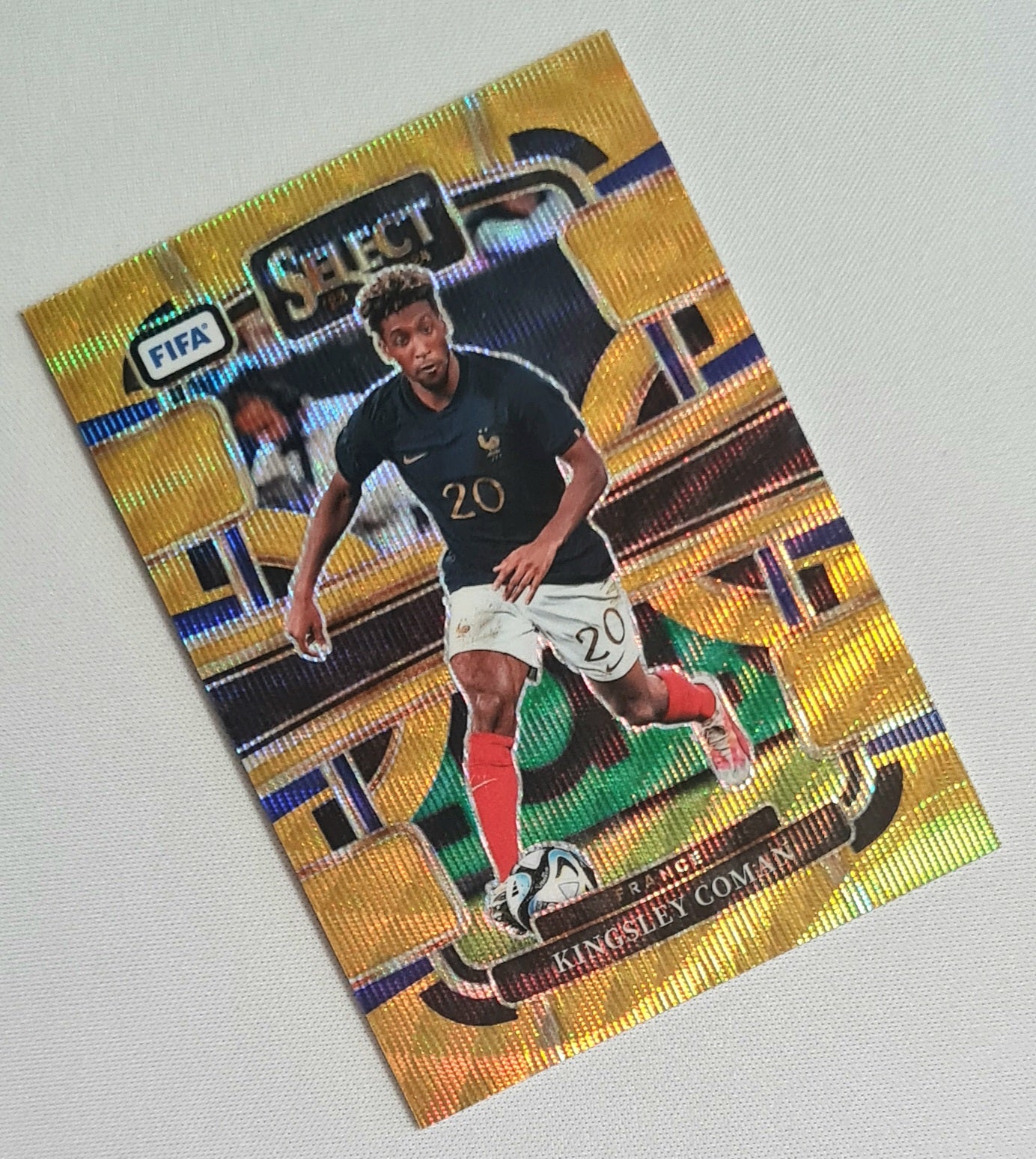 Kingsley Coman - 2023/24 Panini Select FIFA Soccer National Team France #82 Terrace Gold /10