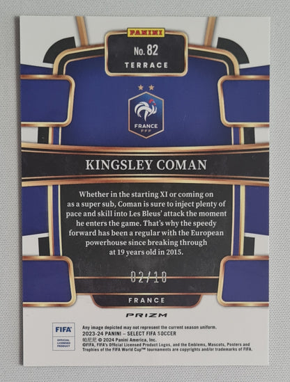 Kingsley Coman - 2023/24 Panini Select FIFA Soccer National Team France #82 Terrace Gold /10