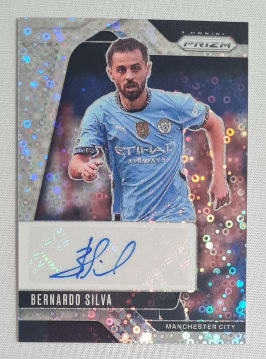Bernardo Silva - 2024/25 Panini Prizm Premier League Soccer Manchester City #S-BS Disco Refractor /Auto