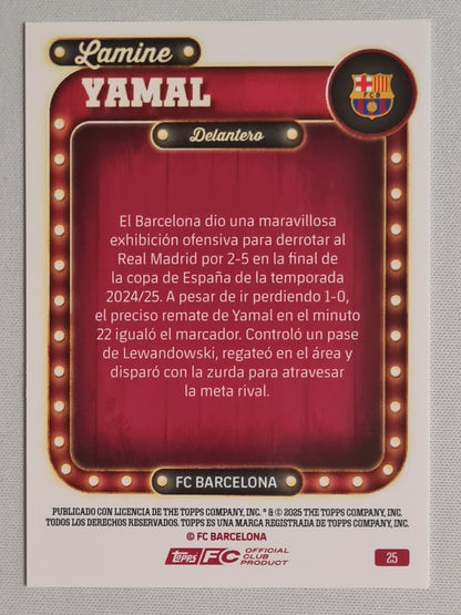 Lamine Yamal - 2025 Topps Delantero FC Barcelona #25