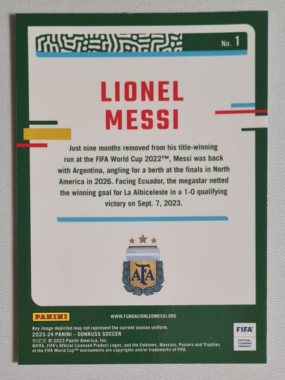Lionel Messi - 2023-24 Panini Donruss Optic Refractor #1