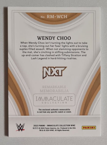 Wendy Choo - 2023 Panini Immaculate Collection /35 Patch #RM-WCH