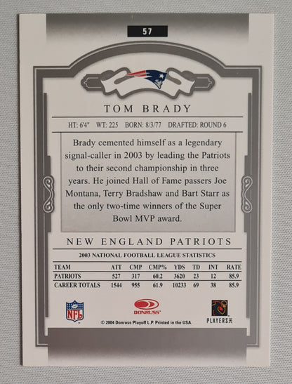 Tom Brady - 2004 Donruss Classics #57