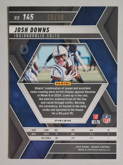 Josh Downs - 2025 Panini Football Mosaic Gold Disco /10 #145