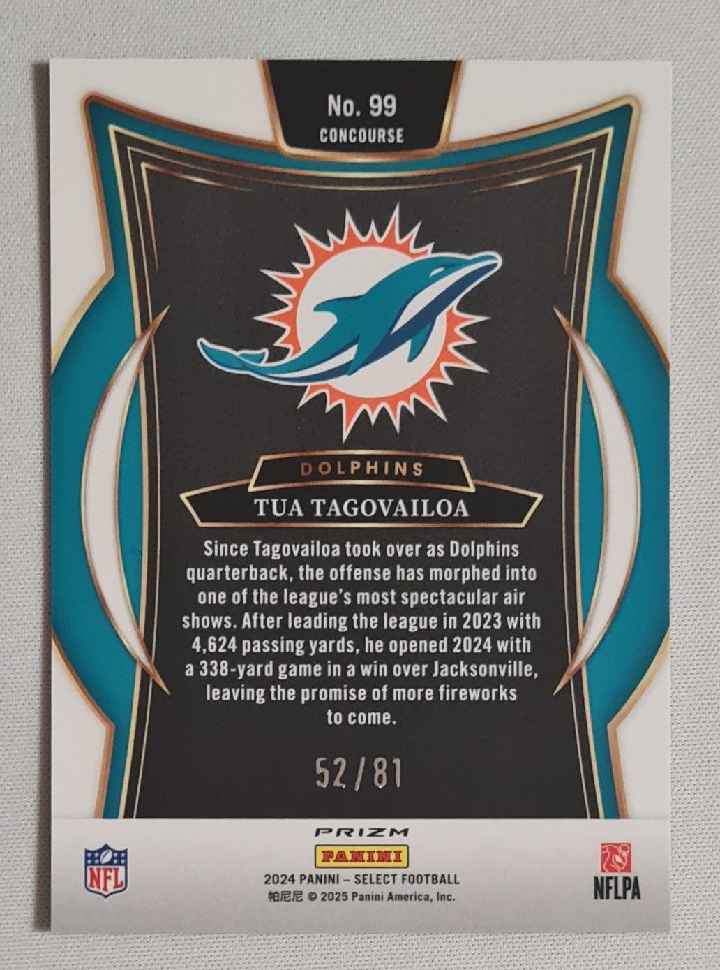 Tua Tagovailoa - 2024 Panini Select Dragon Scale /81 #99