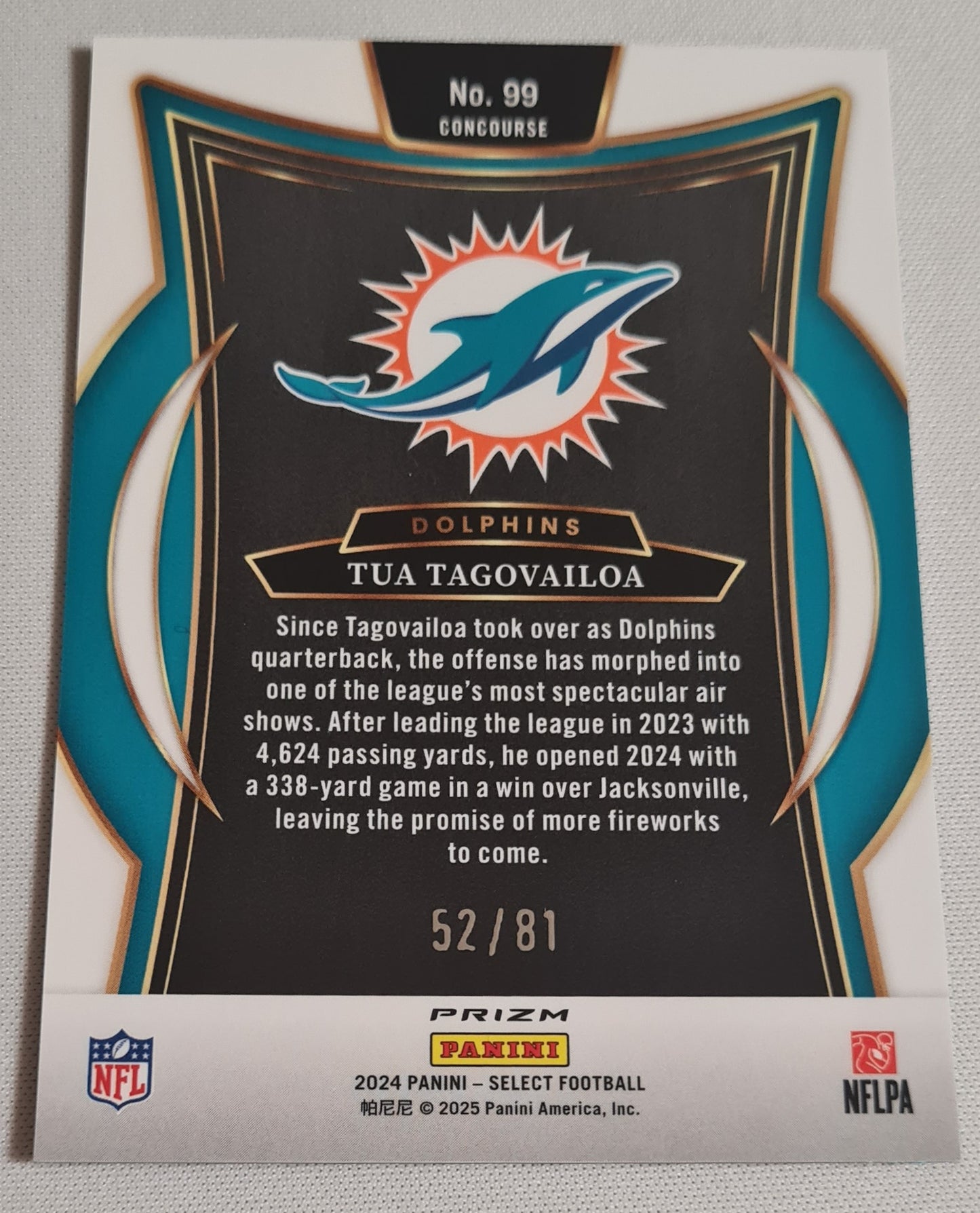 Tua Tagovailoa - 2024 Panini Select Dragon Scale /81 #99