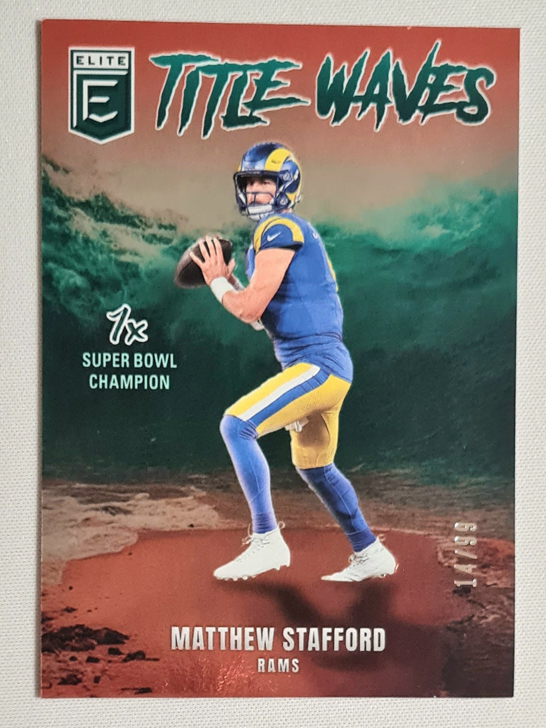 Matthew Stafford - 2023 Panini Donruss Elite Football NFL Title Waves /99 #6
