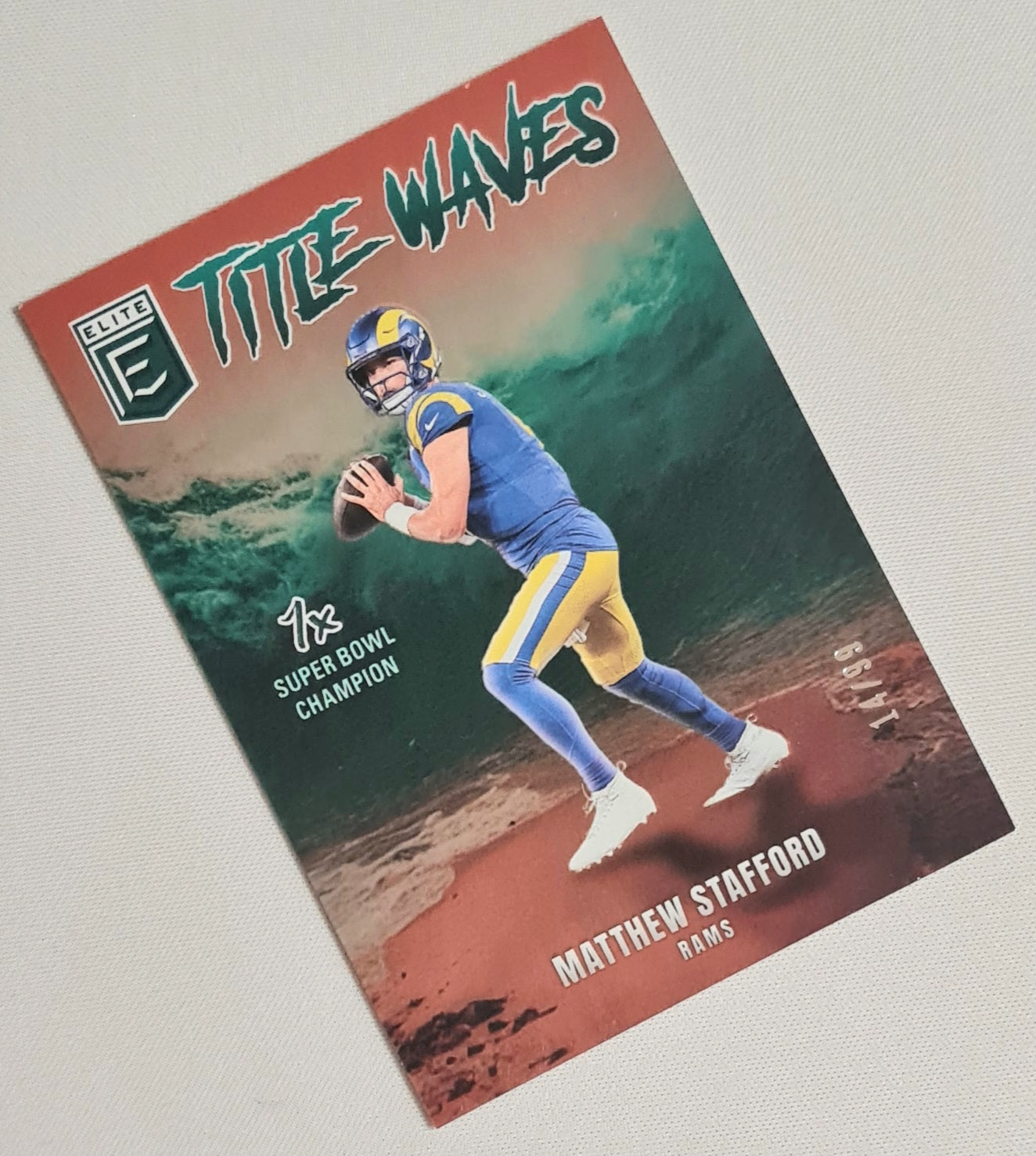 Matthew Stafford - 2023 Panini Donruss Elite Football NFL Title Waves /99 #6