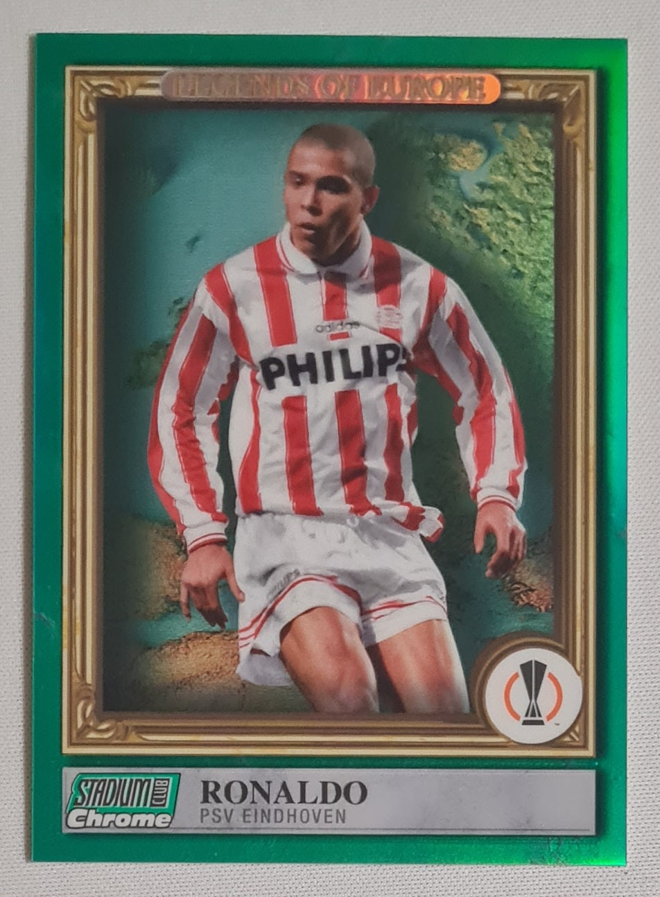 Ronaldo - 2023 Topps Chrome Stadium Club Legends of Europe PSV Eindhoven #LE-RON Green /99