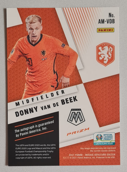 Donny van de Beek - 2021 Panini Mosaic UEFA Auto #AM-VDB